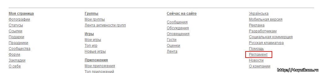 Удаление своего профиля с сайта Одноклассники